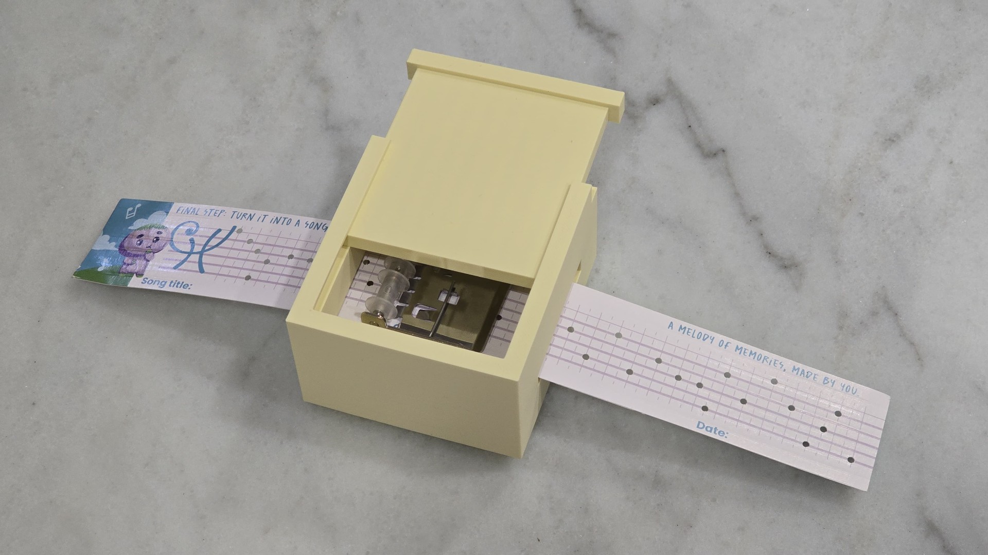 Strip threaded in box.