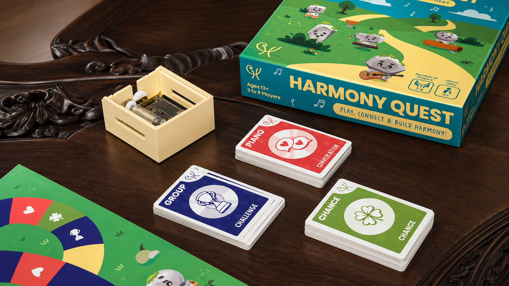 Harmony Quest cards.